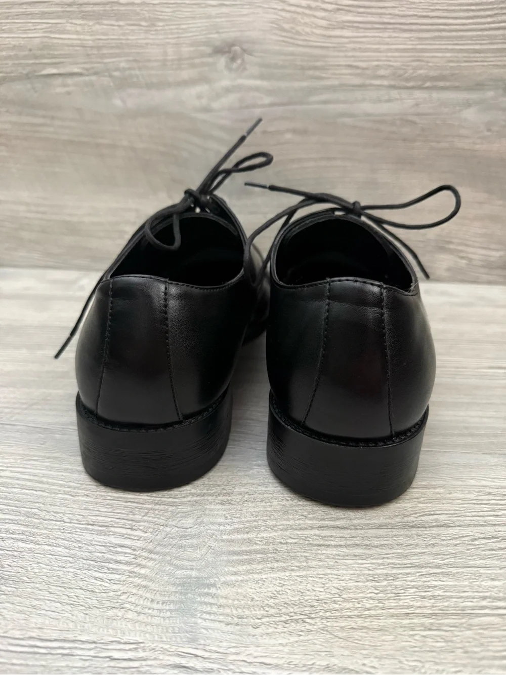 J F Corvus Classic Black Derby Shoes - Men's Dress Oxfords size 9.5